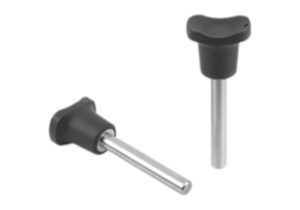 Locking pins, stainless steel with plastic grip and magnetic axial lock - inch