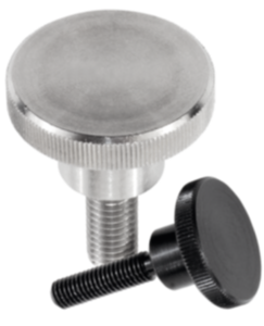 Knurled screws high form steel and stainless steel, DIN 464 - inch