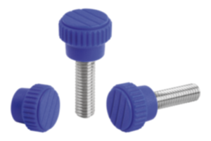 Knurled knobs, plastic, optically detectable