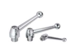 Manette indexable en inox avec taraudage, insert taraudé en inox - inch