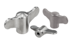 Wing grips  internal thread, stainless steel - inch