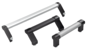 Tubular handles, aluminium with aluminium grip legs