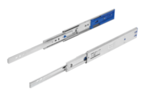 Steel telescopic slides for side mounting, full extension, load capacity up to 68 kg
