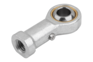 Rod ends with plain bearing internal thread, steel, DIN ISO 12240-1, can be re-lubricated
