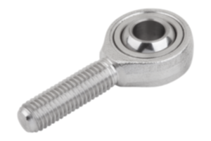 Rod ends with plain bearing external thread, stainless steel, DIN ISO 12240-1, maintenance-free