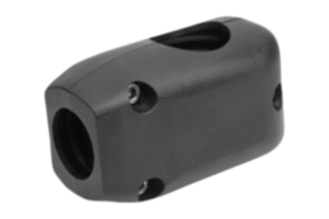 Tube clamps, plastic T-angle for round tubes, multi-part Tube clamps, plastic T-angle for round tubes, multi-part