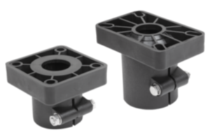 Tube clamps, support head, plastic, for round tubes Tube clamps, support head, plastic, for round tubes