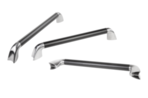 Tubular handles, carbon with stainless steel grip legs