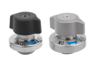 Verrous à bouton poussoir en inox avec bouton rotatif et tête rotative en plastique ou en inox